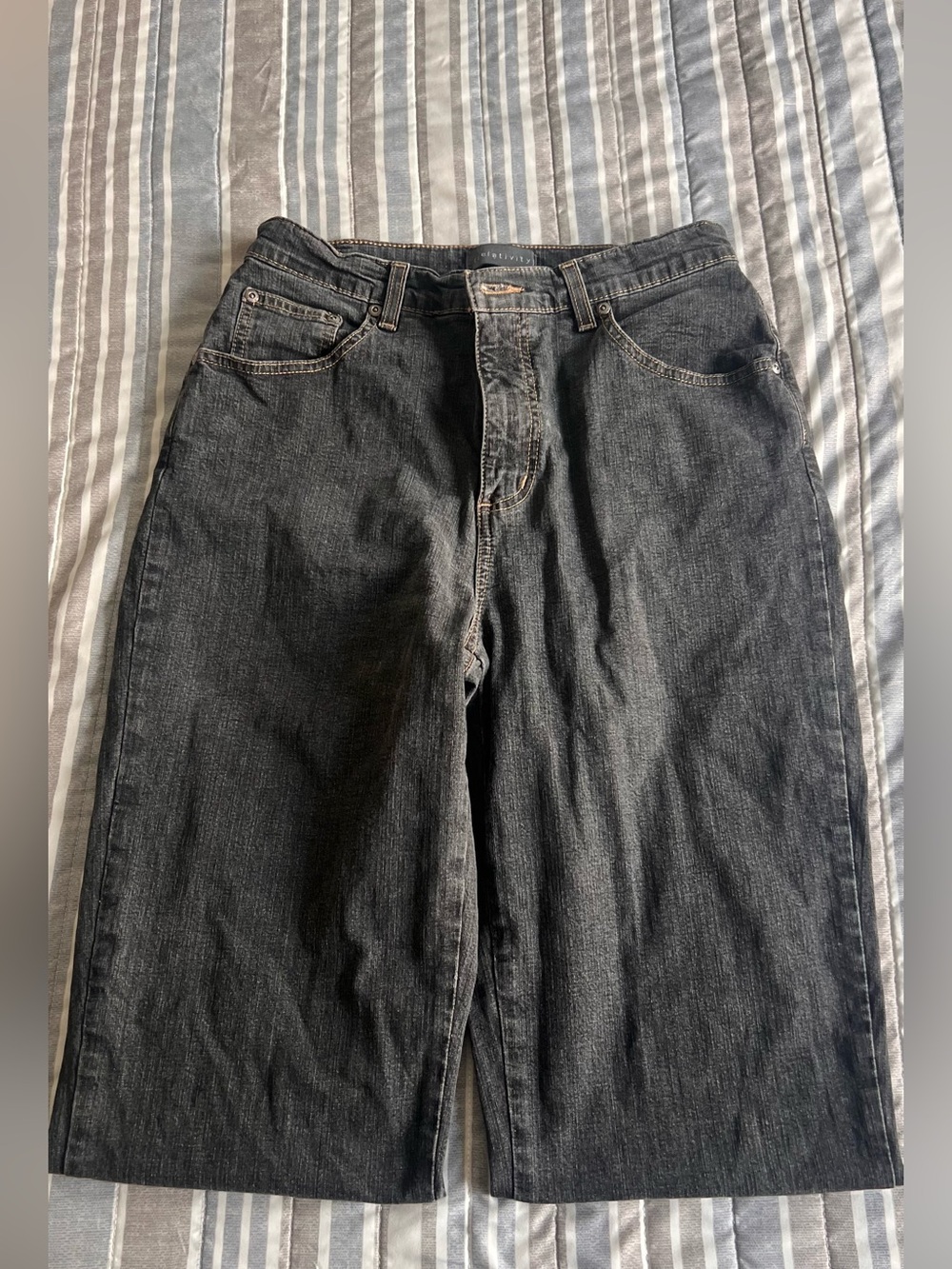 Relativity Black Missy Straight Denim Jeans Pants Size 10. Used lightly.